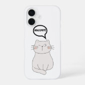 meow cat iPhone 16 hoesje (Achterkant)