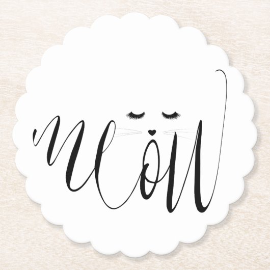 Meow Cat Kartonnen Onderzetters (Voorkant)