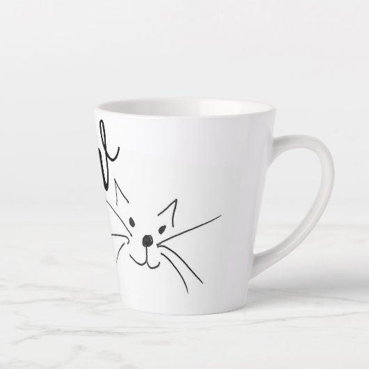 Meow Cat Latte Mok (Rechts)