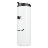 Meow Cat Line Art | Minimalistisch CAT-ontwerp Thermosbeker (Geroteerd rechts)