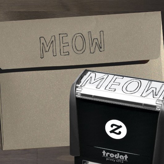 MEOW Cat Lover's Zelfinkt Stempel