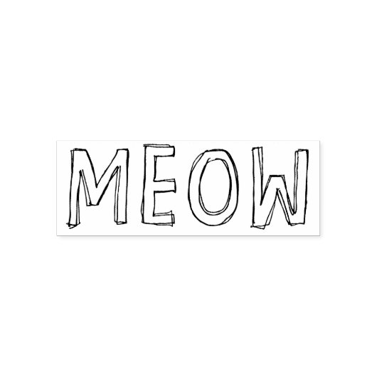 MEOW Cat Lover's Zelfinkt Stempel (Design)