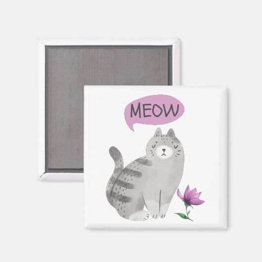 Meow Cat Magneet (Voorkant / Achterkant)