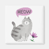 Meow Cat Magneet (Voorkant)