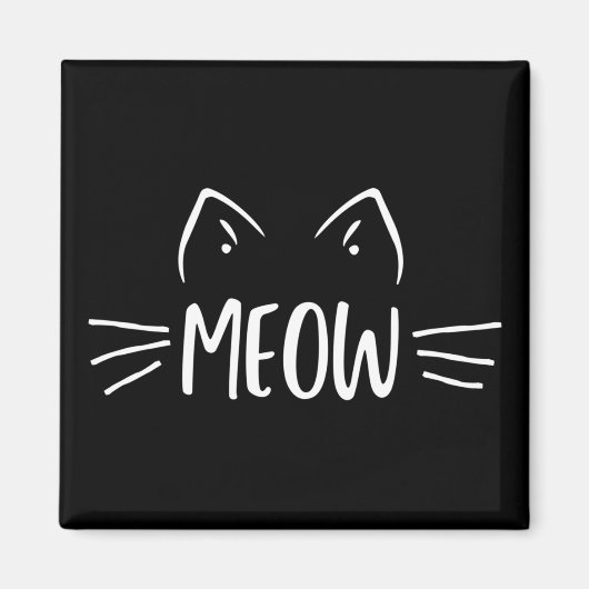 Meow Cat Magneet (Voorkant)