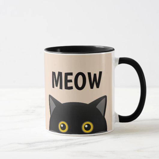 MEOW CAT PEEKING COFFEE MUGS MOK (Rechts)