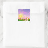 Meow Cat Sunrise Sticker (Tas)