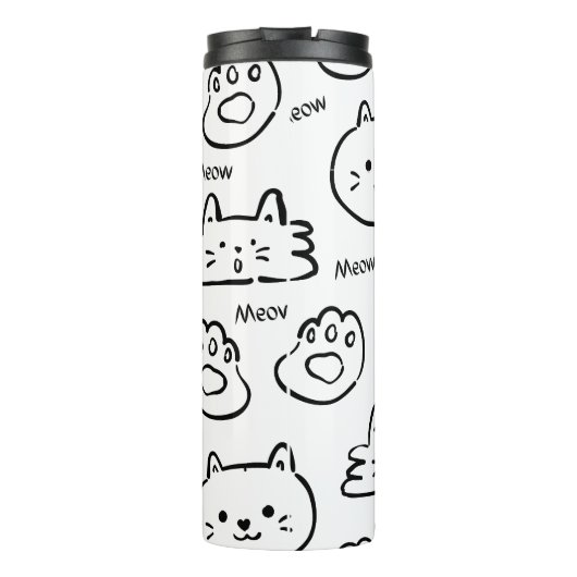 Meow Cat Thermosbeker (Achterkant)