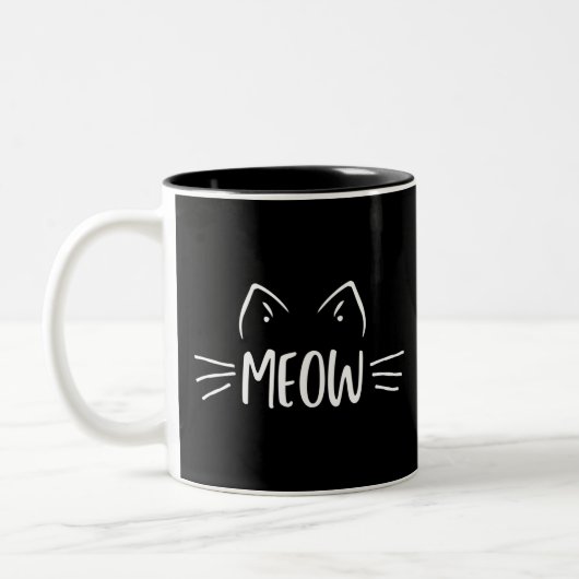 Meow Cat Tweekleurige Koffiemok (Links)