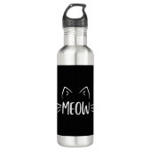 Meow Cat Waterfles (Voorkant)
