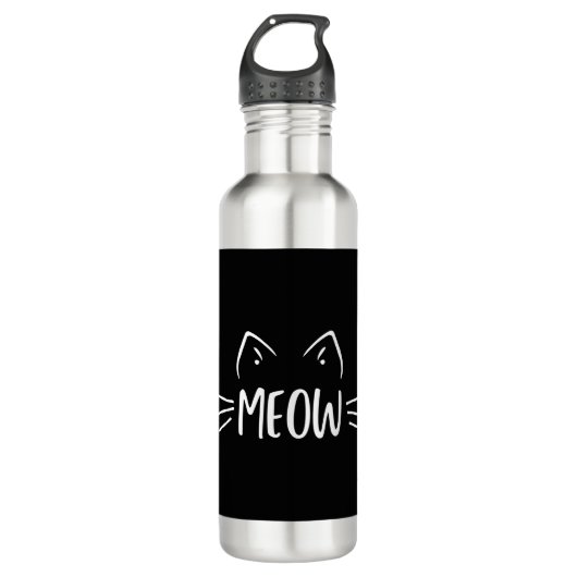 Meow Cat Waterfles (Voorkant)