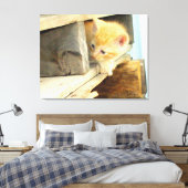 Meow Cats 1 Wrapped Canvas Afdruk (Insitu (Slaapkamer))