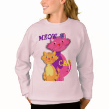 Meow Cats Cute Girly Feline Topjes
