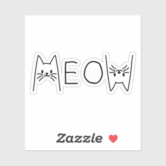 MEOW CATS STICKER (Vel)
