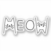 MEOW CATS STICKER (Voorkant)