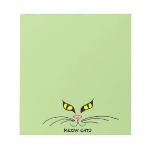 Meow Cats Yellow Notitieblok