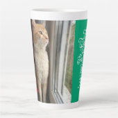 Meow Christmas' Eve , photo,text, replacable Latte Mok (Voorkant)