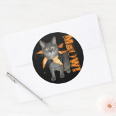 Meow Costume Cat Ronde Sticker (Envelop)