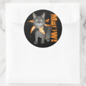 Meow Costume Cat Ronde Sticker (Tas)