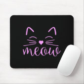 Meow Cute Cat Face Funny Quote For Cat Fans  Muismat (Met muis)
