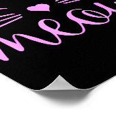 Meow Cute Cat Face Funny Quote For Cat Fans  Poster (Hoek)