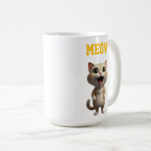 Meow Cute Cat Mug Koffiemok (Voorkant rechts)