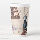 Meow Cute Magic School Cat Latte Mok (Voorkant)