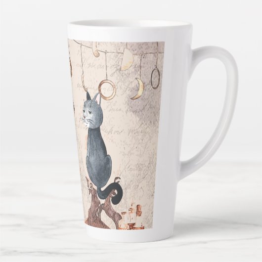 Meow Cute Magic School Cat Latte Mok (Rechts)