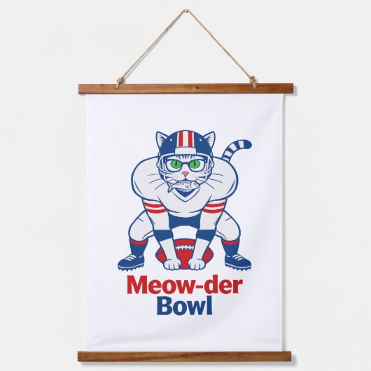 Meow-der Bowl Hangend Wandkleed (Voorkant)