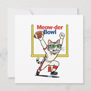 Meow-der Bowl Kampioen Kat Voetbal Kaart