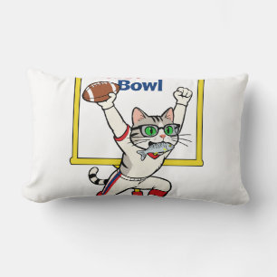 Meow-der Bowl Kampioen Kat Voetbal  Kussen