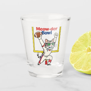 Meow-der Bowl Kampioen Kat Voetbal  Shot Glas