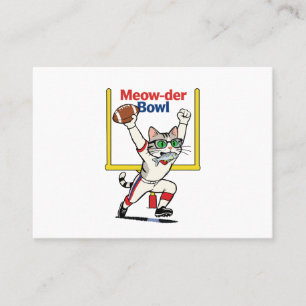 Meow-der Bowl Kampioen Kat Voetbal Visitekaartje