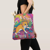 Meow & Destroy Persoonlijke Grappige Kat Tote Bag (Dichtbij)