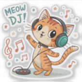 Meow DJ Sticker (Voorkant)