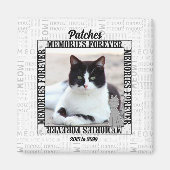 Meow Faded Background Cat's Photo Pet Memorial Magneet (Voorkant)