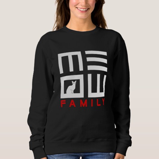 Meow Family T-shirt (Voorkant)