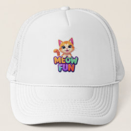 Meow Fun - Cute Smiling Cat Hat Trucker Pet