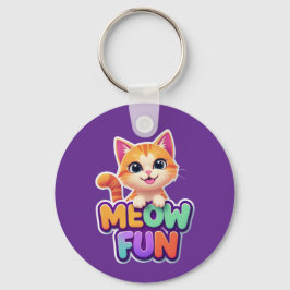 Meow Fun - Cute Smiling Cat Keychain