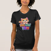 Meow Fun - Cute Smiling Cat T-Shirt  (Voorkant)
