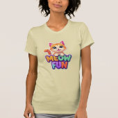 Meow Fun - Cute Smiling Cat T-Shirt (Voorkant)