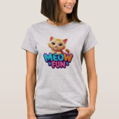 Meow Fun - Sweet Look Cat T-Shirt (Voorkant)