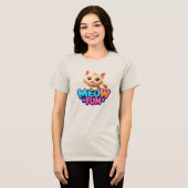 Meow Fun - Sweet Look Cat Tri-Blend Shirt (Voorkant volledig)