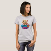 Meow Fun - Zoete Uitstraling Kat T-Shirt (Voorkant volledig)