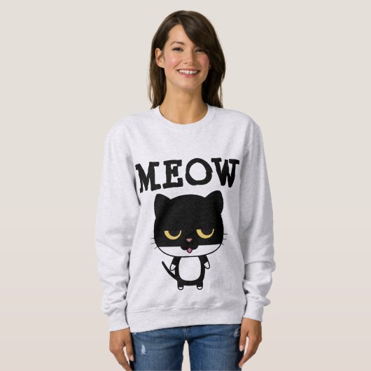 MEOW Funny Cat T-shirts (Voorkant volledig)