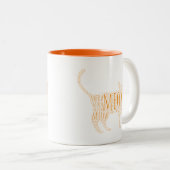 MEOW Ginger Cat Tweekleurige Koffiemok (Voorkant rechts)