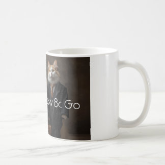 Meow & Go – Grappige Reisende Katten Mok Beschrijv