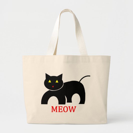 Meow Grote Tote Bag (Voorkant)