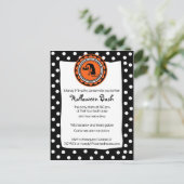 Meow Halloween Invitation Feestdagenkaart (Staand voorkant)