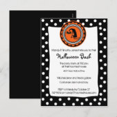 Meow Halloween Invitation Feestdagenkaart (Voorkant / Achterkant)